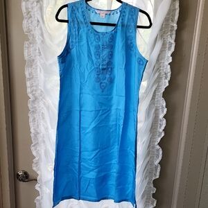 NWOT - Victoria's Secret Blue Silk Chemise Sleepwear